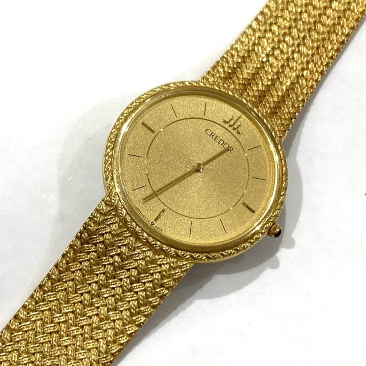 金無垢腕時計Credor】クレドール・レディース・K18・18金・貴金属の  