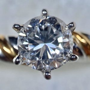 K18 Pt900 コンビ リング ダイヤモンド