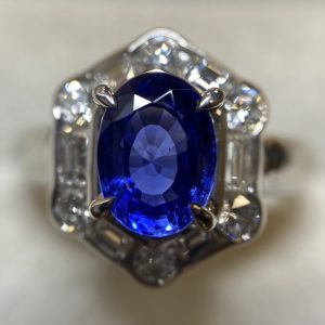 K18(18金) サファイア 1.18ct＆メレダイヤ 0.18ct付リングの買取実績 | 買取専門店さすがや