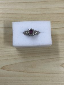 Pt900 ルビーダイヤモンドリング