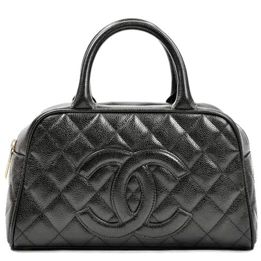 【シャネル】CHANEL キャビアスキン マトラッセミニボストンバッグ  A20996  ブラック