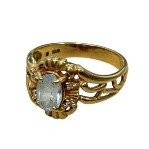 K18 リング ブルートパーズ