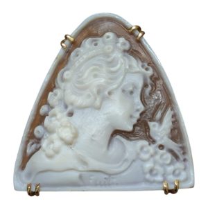 K1818金 カメオブローチ