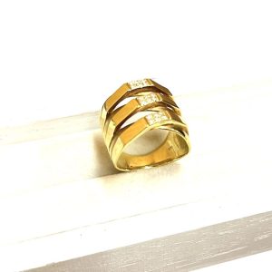K18 18金 メレダイヤ リング