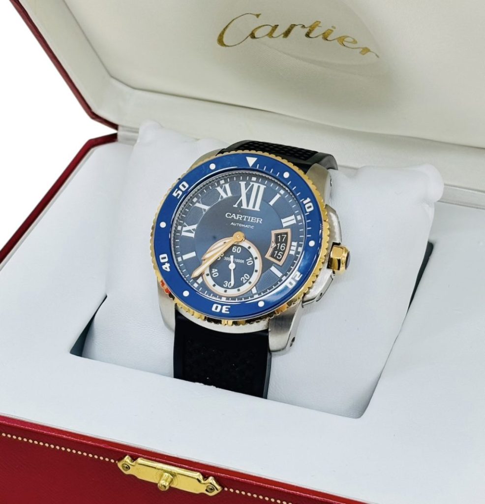 カルティエ Cartier カリブル ドゥ ダイバー ブルー 腕時計