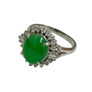 翡翠 ヒスイ Pt900 プラチナ リング