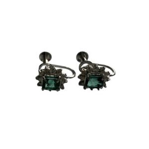 Pt850 プラチナ850  エメラルド  ピアス