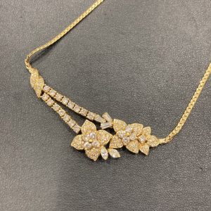K18 ネックレス メレダイヤ付き