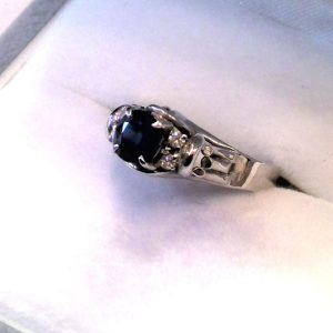 Pt900石付きリング