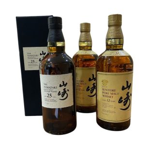 【ジャニーズウイスキーまとめ】サントリー・山崎25年ミズナラ・12年ピュアモルト