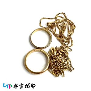 K18 K14 Pt900コンビ リング ネックレス 金 プラチナ