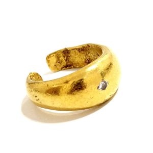 K24 純金 メレダイヤ付き リング 指輪 アクセサリー