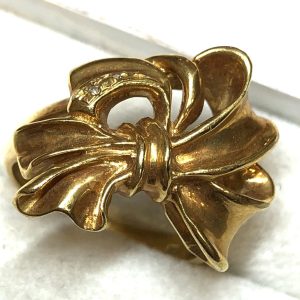 K18 18金 メレダイヤモンド付き リング 指輪 アクセサリー