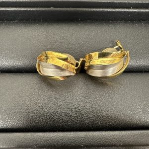 K18 Pt900 コンビイヤリング