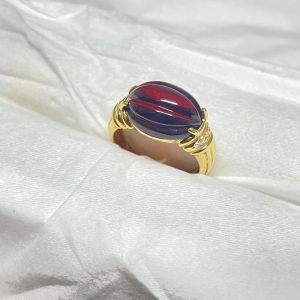 K18ガーネットリング