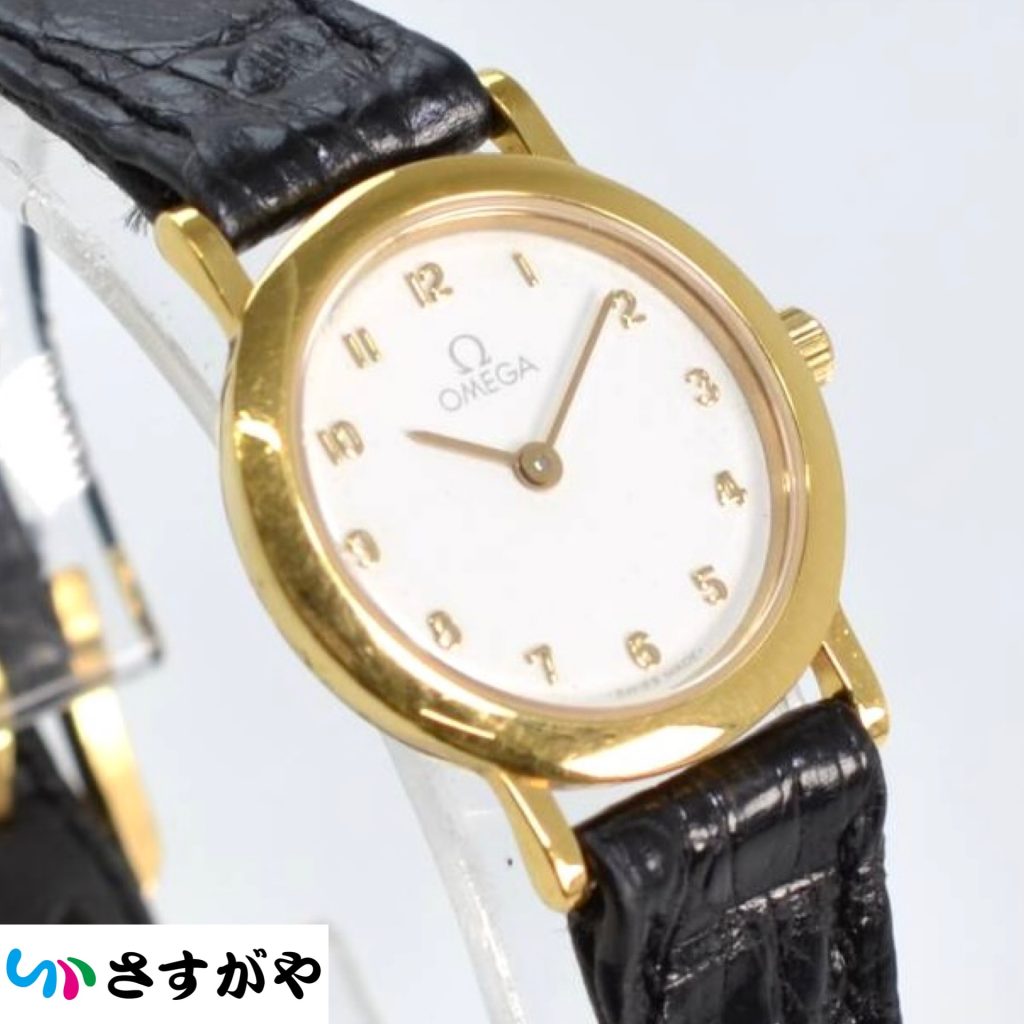 OMEGA オメガ デビル クオーツ レディース 記念刻印入り