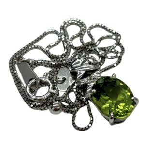 K18WG ペリドット ネックレス