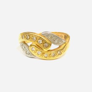 K18 Pt850 メレダイヤリング