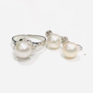 Pt850 パールリング＆イヤリング おまとめ