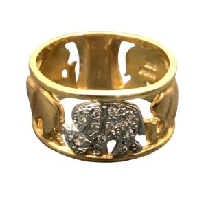 K18/Pt900 / リング / メレ / 金ベース