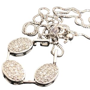 K18WGネックレス ダイヤ