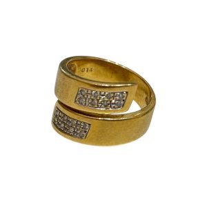 K18 18金 リング 石あり