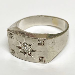 Pt900 ダイヤモンド リング 印台リング アクセサリー 指輪 ダイヤ