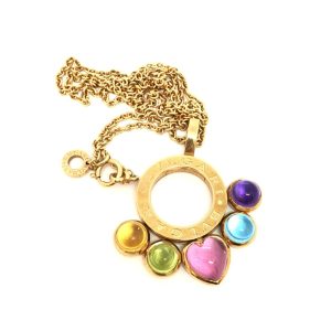 BVLGARI ブルガリ アレグラ ネックレス K18YG カラーストーン