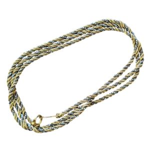 K18/Pt850 ハーフネックレス