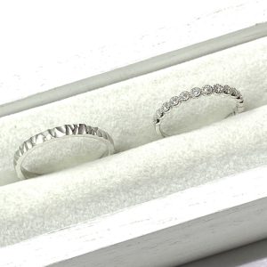 【K18 WG・Pt900メレダイヤリング】18金・プラチナ900・貴金属・ジュエリー・指輪・アクセサリー