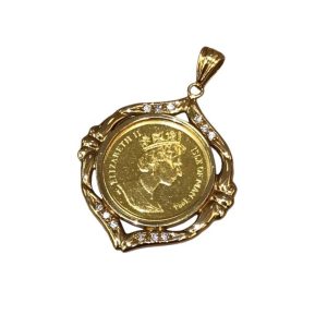 K24 コイントップ K18 トップフレーム メレダイヤ付き