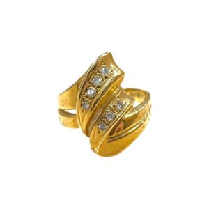 K18 18金 メレダイヤ リング