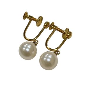 K18 750 イヤリング パール 真珠 石あり