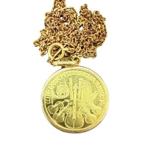 K18 18金 インゴットコイン付き ネックレス
