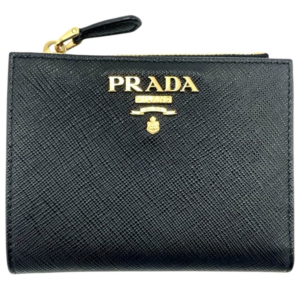 【PRADA】プラダ 二つ折り財布 ブラック