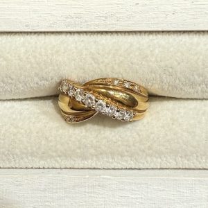 K18 18金 メレダイヤ ダイヤモンド リング 指輪