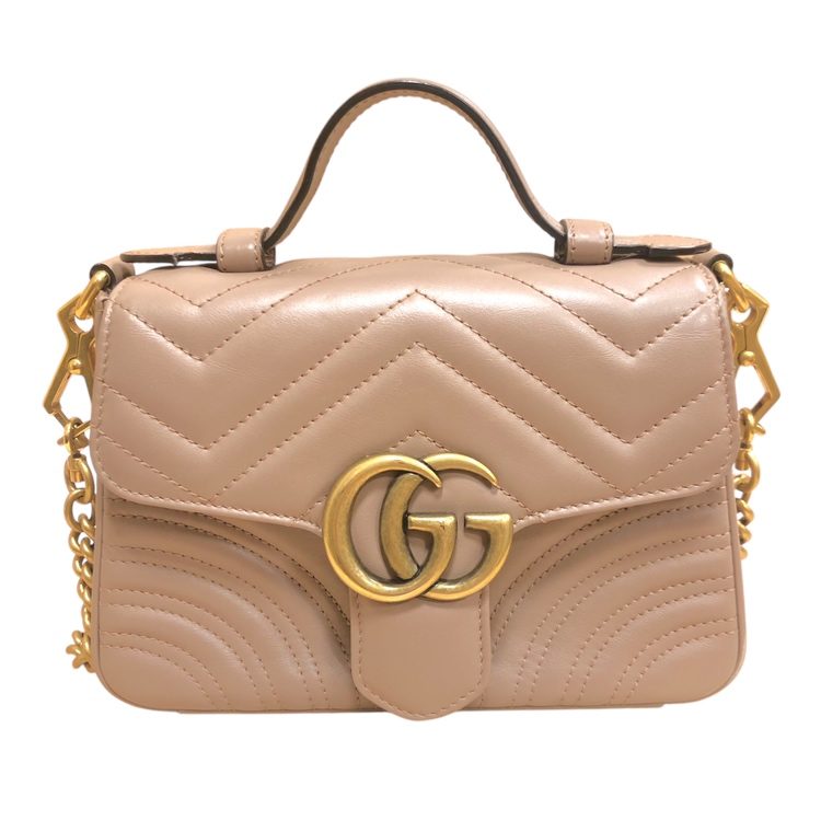 GUCCI GGマーモント スモール トップハンドルバッグ