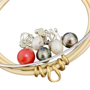 K18ネックレス / K14イヤリング / Pt900トップ