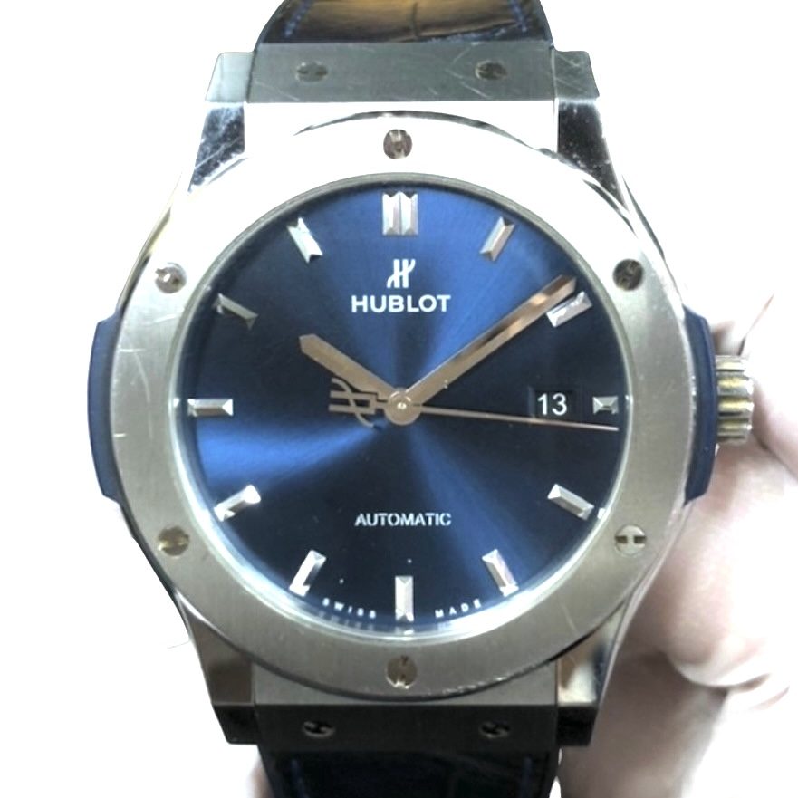 HUBLOT ウブロ クラシックフュージョン チタニウム ブルー542.NX.7170.LR