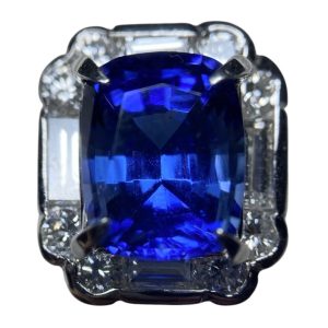 タンザナイト 2.88ct メレダイヤ 0.87ct Pt900 リング 指輪