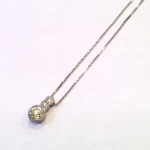 K18WG ダイヤモンドネックレス