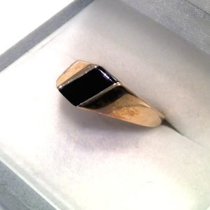 K18オニキス付きリング