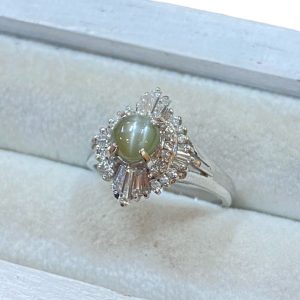 Pt900 プラチナ リング 石あり メレダイヤ