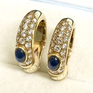 Cartier ミミ サファイア パヴェダイヤ イヤリング