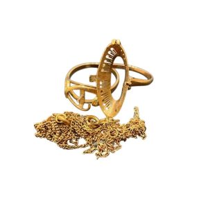 K18(18金) 石取れリング ネックレス