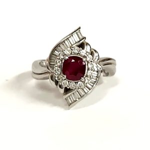 Pt900 (プラチナ 900) ルビー ダイヤ リング 指輪 ジュエリー|根室市花園町