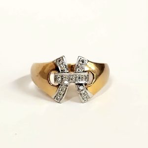 K18 (18金) Pt900(プラチナ900) ダイヤモンド コンビリング 指輪 ジュエリー | 根室市花園町