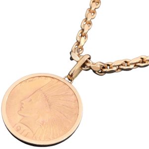 K18ネックレス / インディアン金貨10ドル