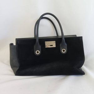 JIMMY CHOO ジミーチュウ ライリー スエード ブラック トートバッグ