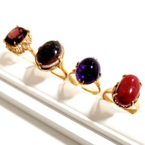 K18 18金 リングまとめ 珊瑚 アメジスト オパール ガーネット 指輪 アクセサリー